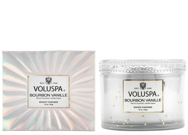 Voluspa "Bourbon Vanille" Corta Maison Boxed Glass Candle