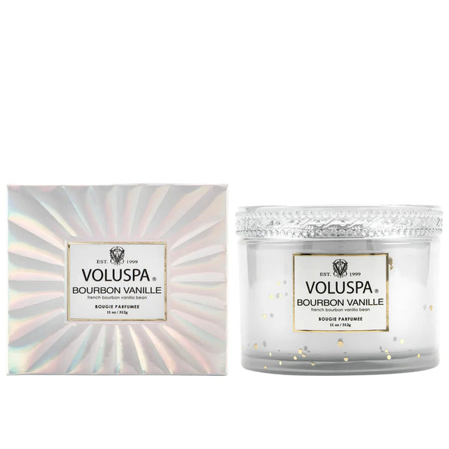 شمعة زجاجية في صندوق من فولوسبا "بوربون فانيل" كورتا ميزون