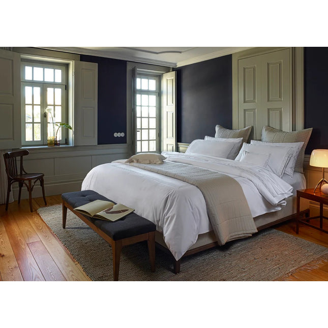 Amalia "Memoria" 400 Thread Count Bed Linen with U shape Embroidery in Champagne