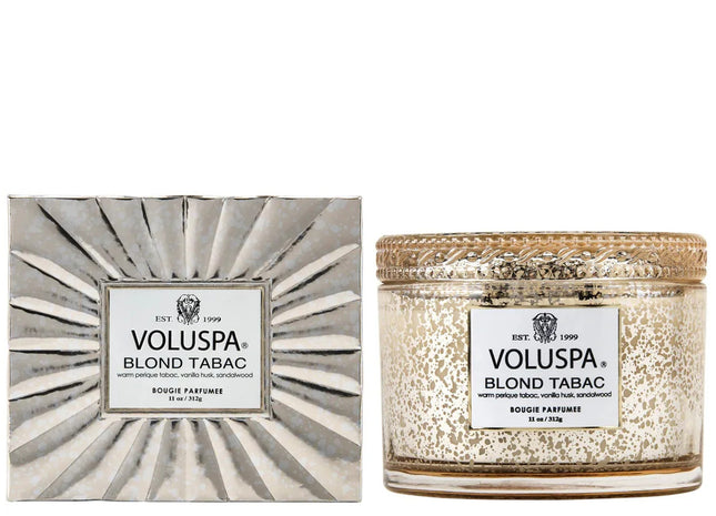 Voluspa "Blond Tabac" Corta Maison Boxed Glass Candle