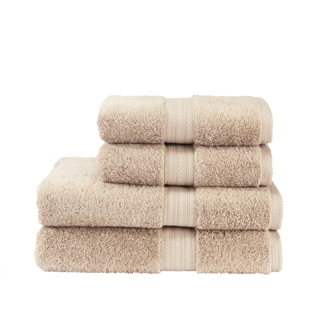 مجموعة مناشف حمام كريستي "عصر النهضة" المصنوعة من القطن المصري بلون الخشب الطافي