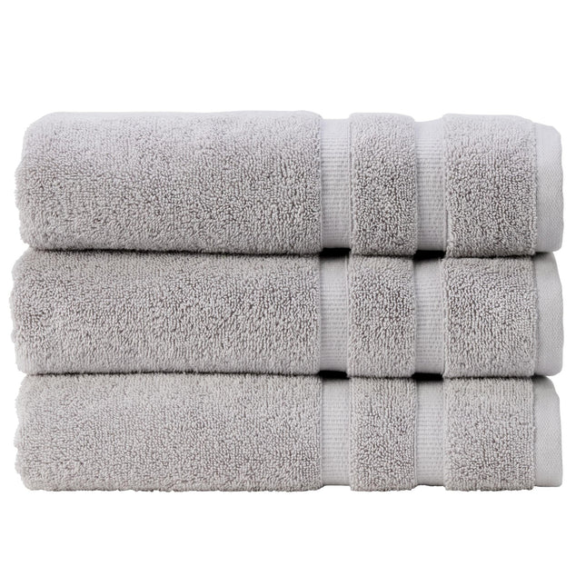 Christy "Signum" Combed Cotton Bath Towels Collection in Dove Grey