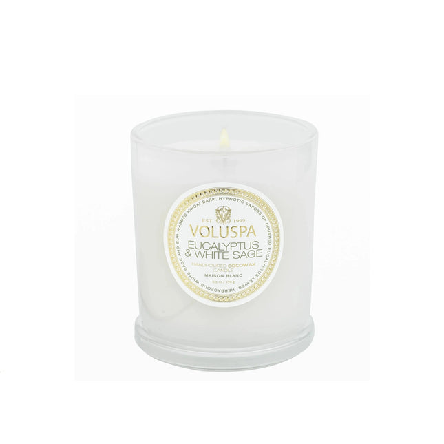 شمعة فولوسبا الكلاسيكية "الأوكالبتوس والمريمية البيضاء"