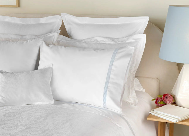 Amalia "Camila" Duvet Cover and Standard Oxford Pillowcase in White