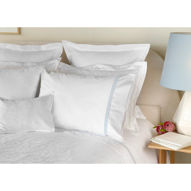 Amalia "Camila" Duvet Cover and Standard Oxford Pillowcase in White