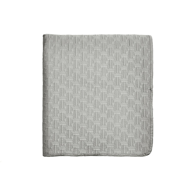 Ted Baker "T" Quilted Bedspread and Pillow Shams in Silver