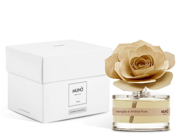 Muha "Vaniglia & Ambra Pura" Rose Diffuser (50ml)