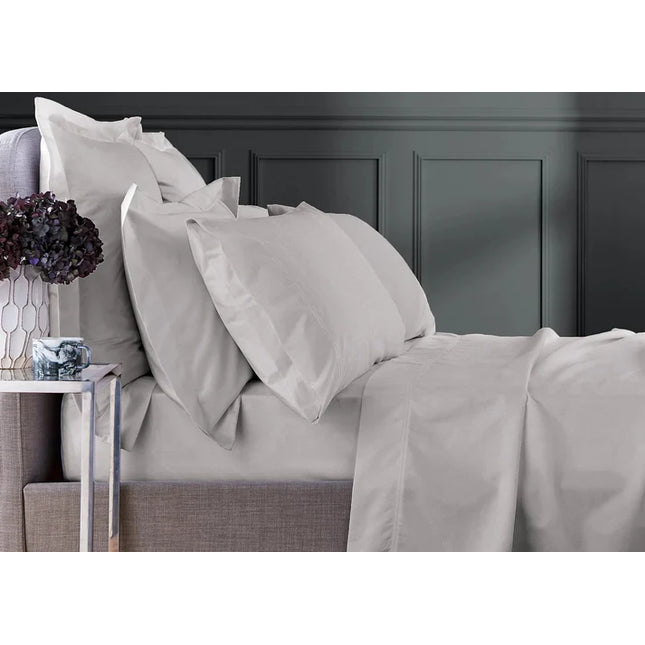Bedeck of Belfast "1000TC Egyptian Cotton Sateen" Plain Dyed Sheet in Silver