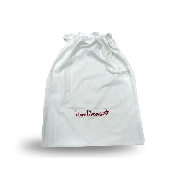 Linen Obsession "Laundry Bag" in White