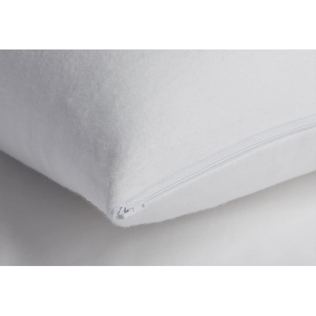 Velfont "Eco Aqua" Recycled Cotton Waterproof Pillow Protector in White