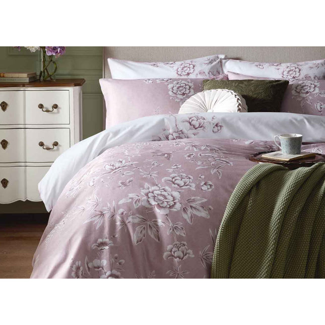 Laura Ashley "Rowsham" Duvet Cover Set in Dark Blush