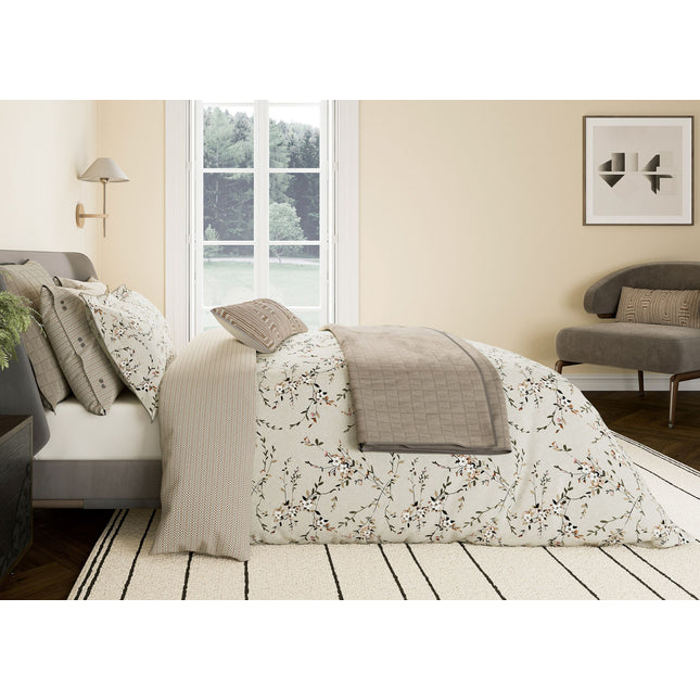 Bedeck of Belfast "Rana" Duvet Cover Set in Warm Grey