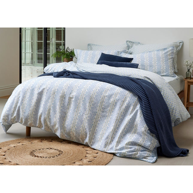 Christy "Folia" Duvet Cover Sets in Powder Blue