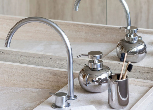 Mette Ditmer "Lotus" Bathroom Accessories in Chrome