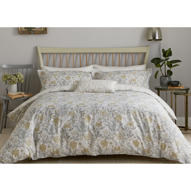 طقم أغطية لحاف "كومبتون" من موريس آند كو، لون محايد (فضي فاتح)