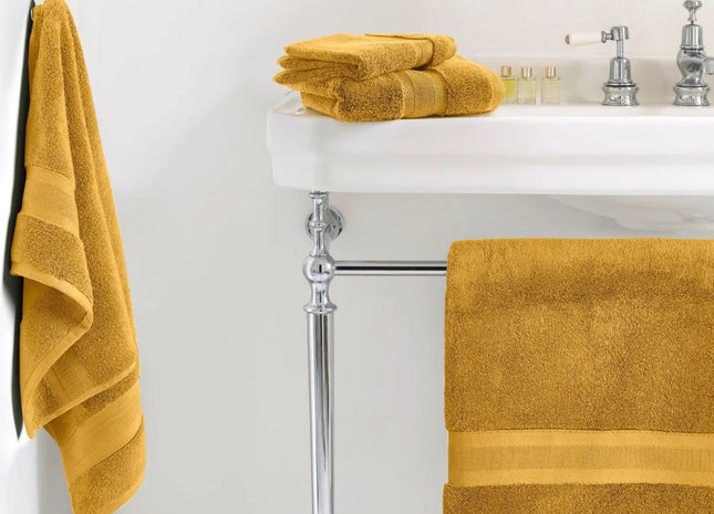 Jasper Conran "Zero Twist Cotton" Bath Towels Collection in Ochre