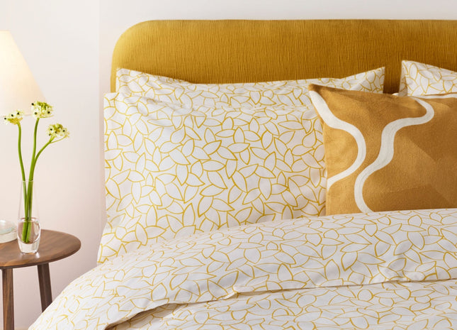 Jasper Conran "Mini Leaves" Duvet Cover Set in Gold