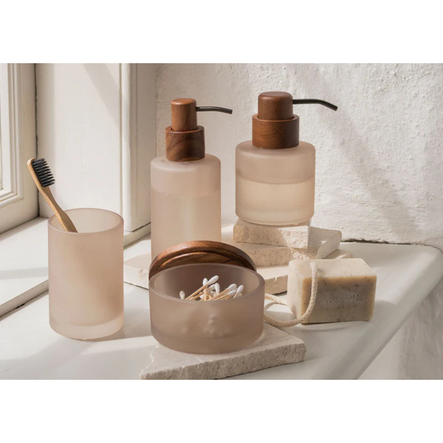 Mette Ditmer "Modest Glass" Bathroom Accessories in Kit (Taupe)