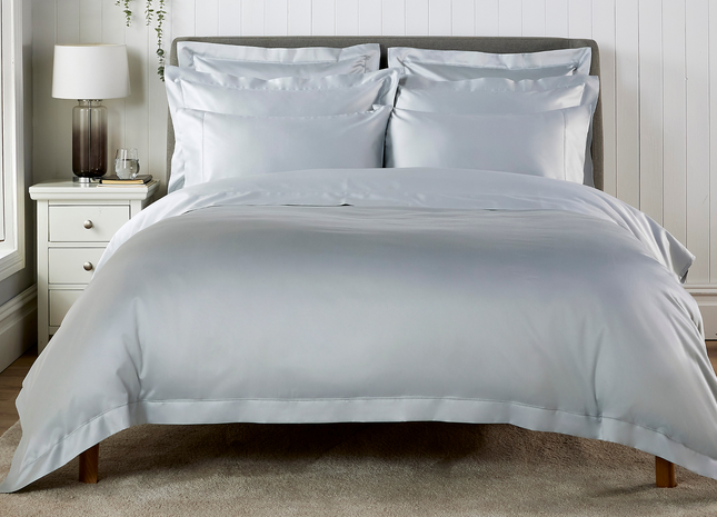Christy Premium "900 Thread Count Picot" Bed Linen in Silver