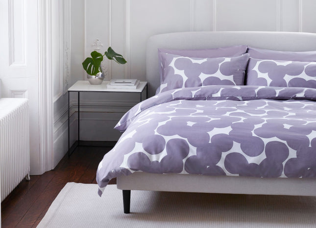 Jasper Conran "Over Lapping Circles" 300TC Duvet Cover Set in Lavender Grey