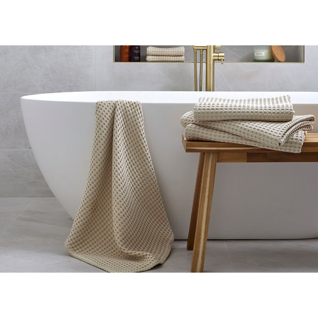 Christy "Waffle" Bath Towel Collections in Oat