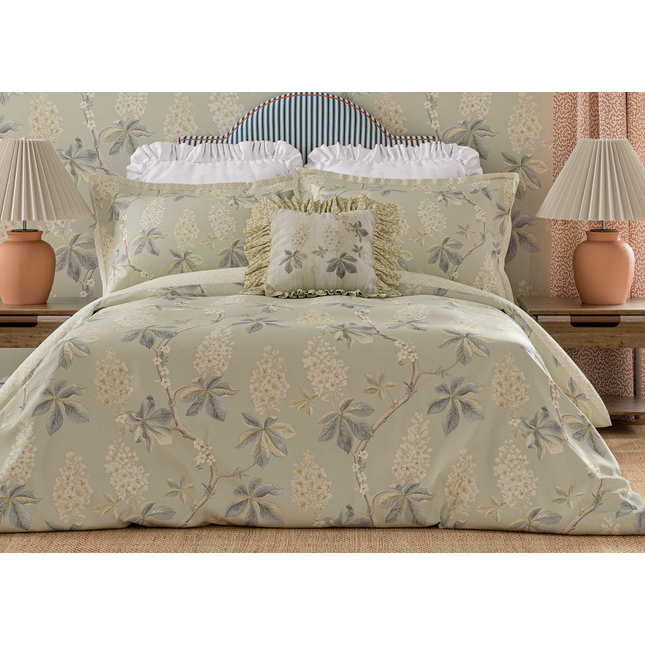 Sanderson "Chestnut Tree" Duvet Cover Set in Grey Blue & Sage