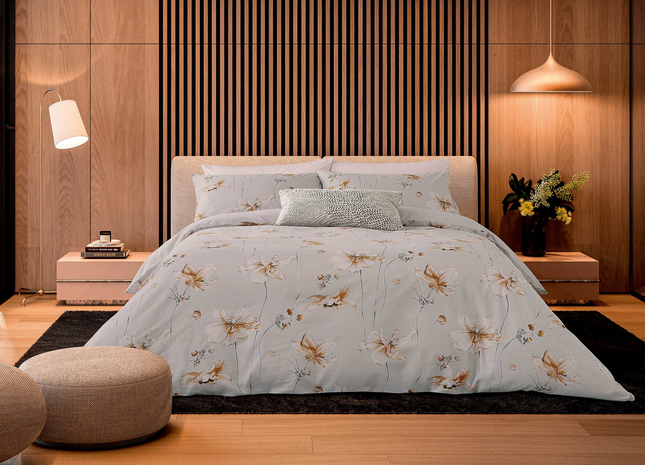 Nalu by Nicole Scherzinger "Alaula" Duvet Cover Set in Stone & Sunset