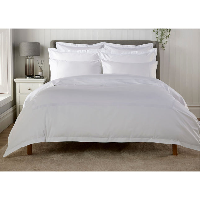 Christy "500TC Luxury Supima" Bed Linen with White Triple Embroidery