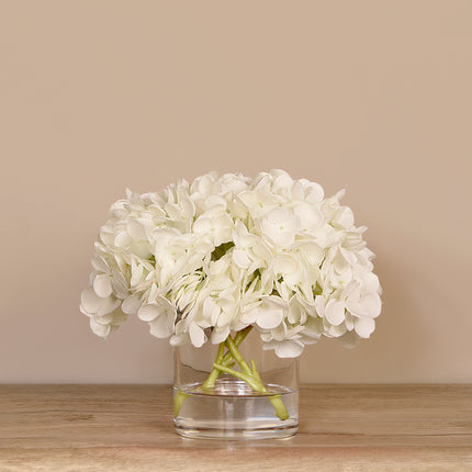 Linen Obsession "Hydrangea" Plant in White
