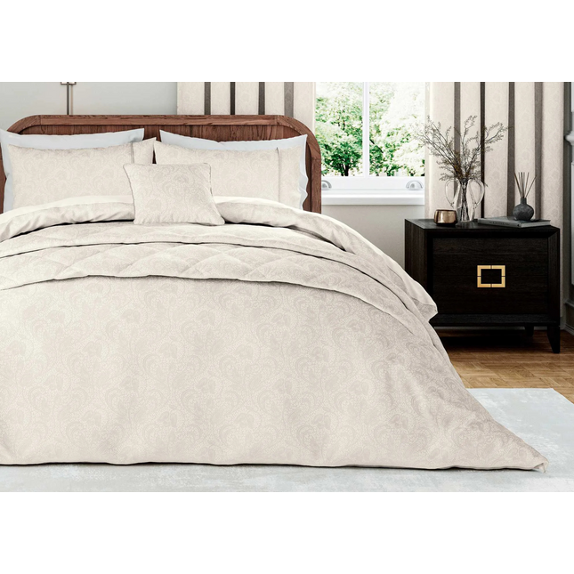 Bedeck of Belfast "Ashleigh" Duvet Cover and Oxford Pillowcase in Cashmere