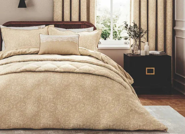 Bedeck of Belfast "Layla" Duvet Cover Set in Soft Gold