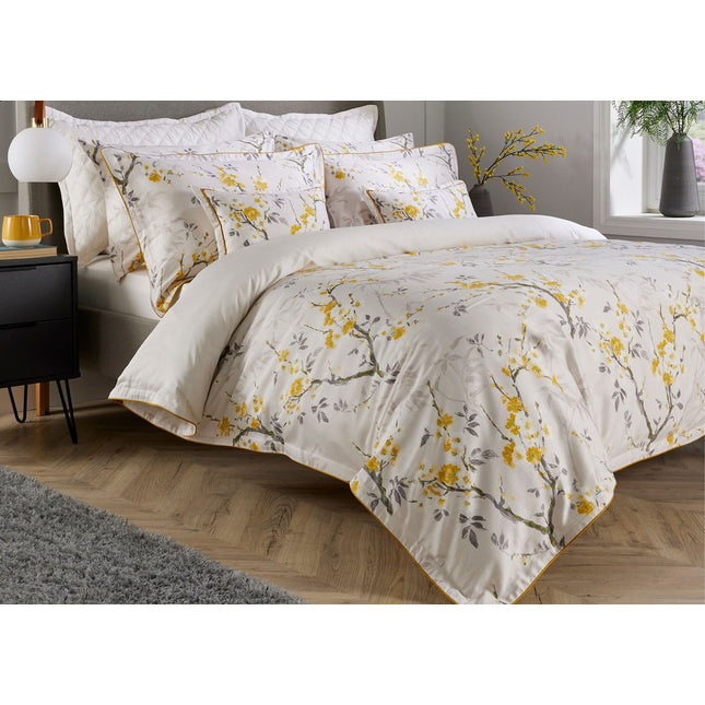 طقم أغطية لحاف كريستي "شينوازيري" باللون الأصفر المغرة