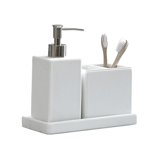 DKNY "White Tile" 3pcs Bathroom Accessories