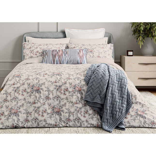 Bedeck of Belfast "Estelle" Duvet Cover and Oxford Pillowcase in Red