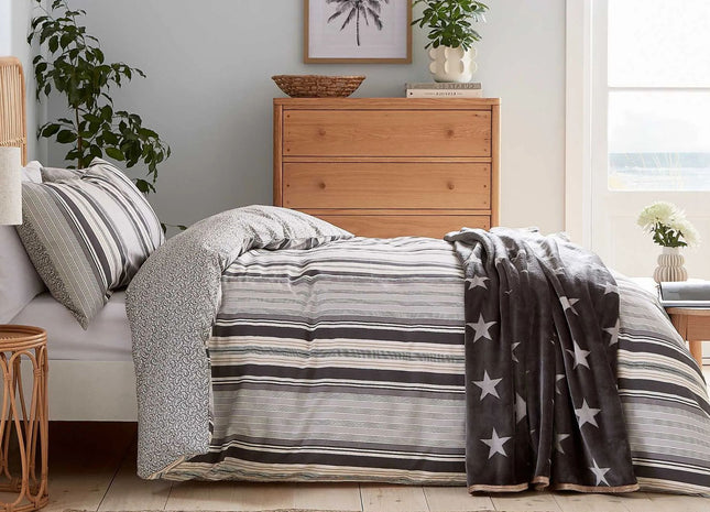 Helena Springfield "Beach House" Duvet Cover Sets in Linen & Grey