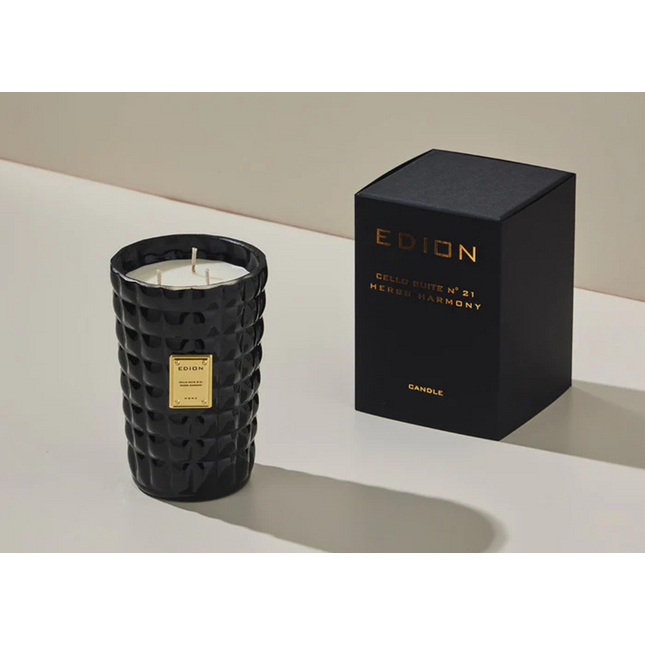 Edion "Cello Suite n.21 Herbs Harmony Bianca" Scented Candle