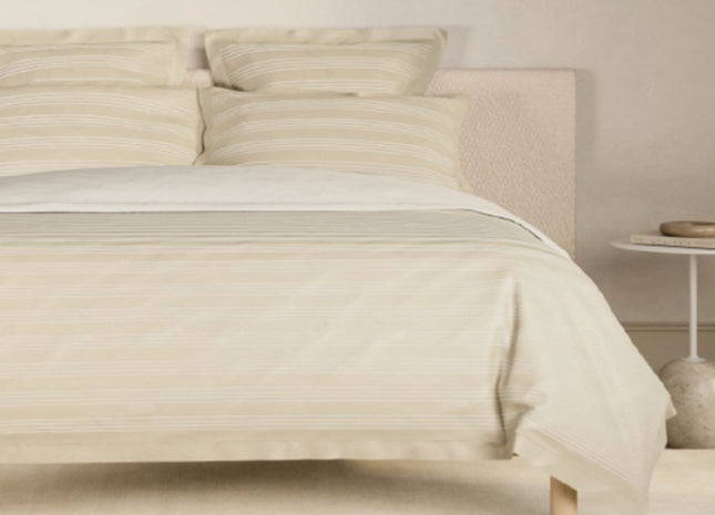 Sheridan "Martyn" 1000 Thread Count Stripe Bedding Set in Bone (Ivory)