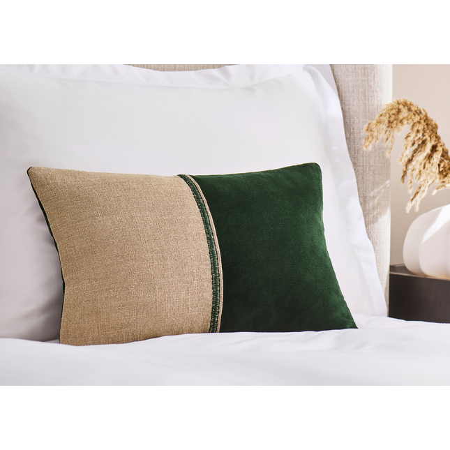 Christy "Menton" Decorative Filled Cushion in Forest Green