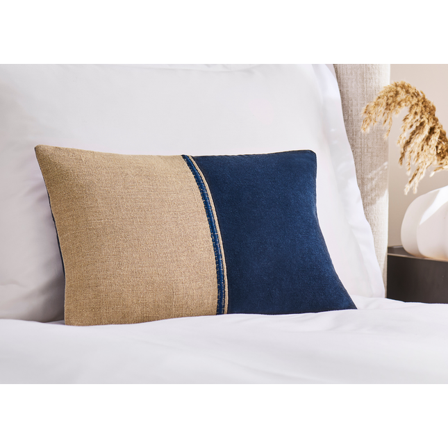 Christy "Menton" Decorative Filled Cushion in Navy