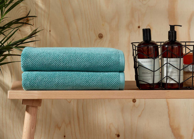 Christy "Brixton" Bath Towels Collection in Mineral Green