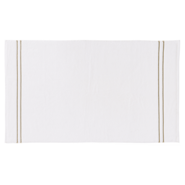 Bedeck of Belfast "Murano" Bath Towels in White/ Truffle