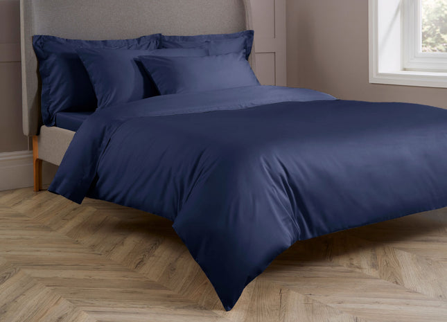 Christy "400TC Sateen" Plain Dyed Sheets in Colour Navy