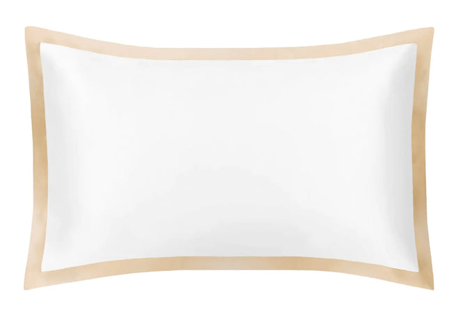 Mayfairsilk "Mulberry Silk" Oxford Pillowcase w/ Champagne Boarder