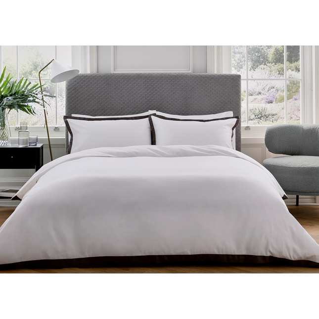 Bedeck of Belfast "Olenna" Duvet Cover Set in Charcoal/White