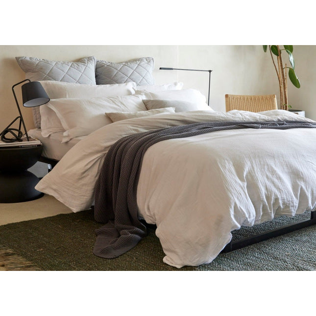 Christy Organic Cotton "Retreat" Plain Dyed Sheets & Duvet Covers White