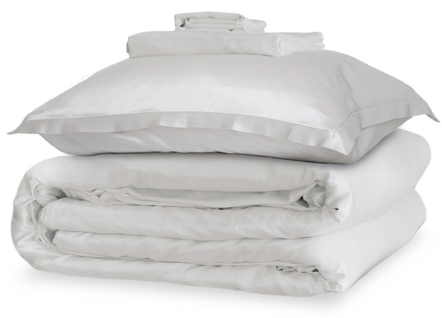 Mayfairsilk "Mulberry Silk" Duvet Cover in Oyster Grey