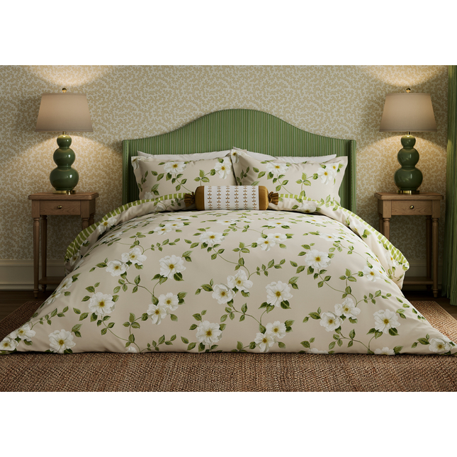 Sanderson "Poets Rose" Duvet Cover Sets in Linen
