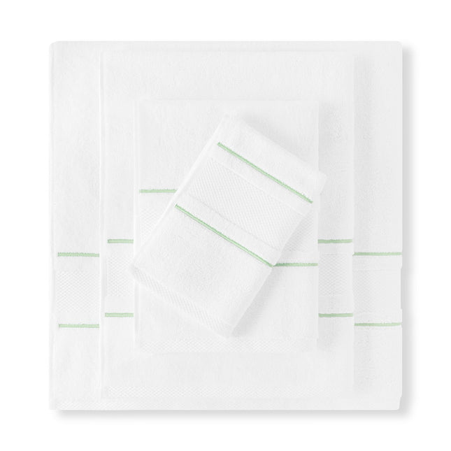 Amalia "Prado" Bath Towels in White Verbena