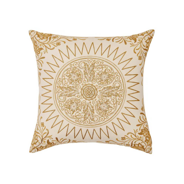 Morris & Co "Room Willow" Filled Cushion in Gold - 45 x 45 cm