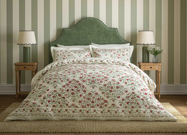 Sanderson "Ottoman" Duvet Cover Sets in Rose & Olive